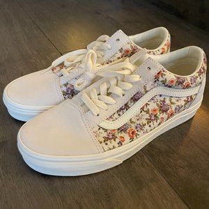 Old Skool Floral Vans - Size 7.5